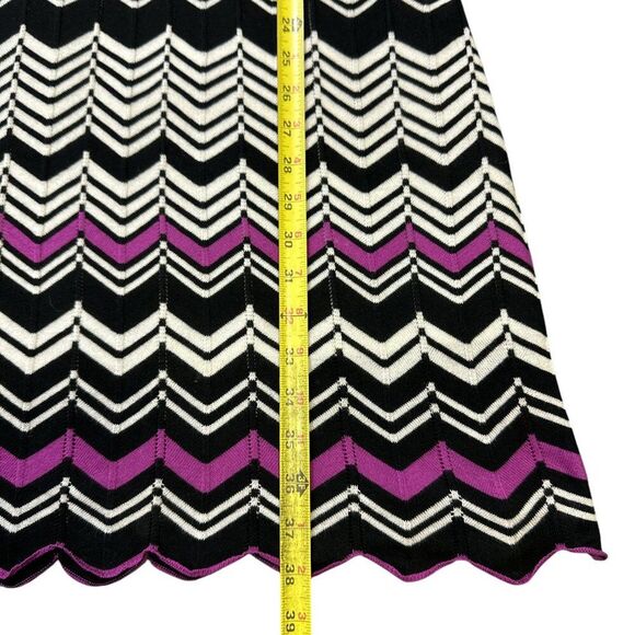 Krimson Klover Chevron Print Knit Sleeveless Dress Women's sz XL NWT Black White - Picture 8 of 12